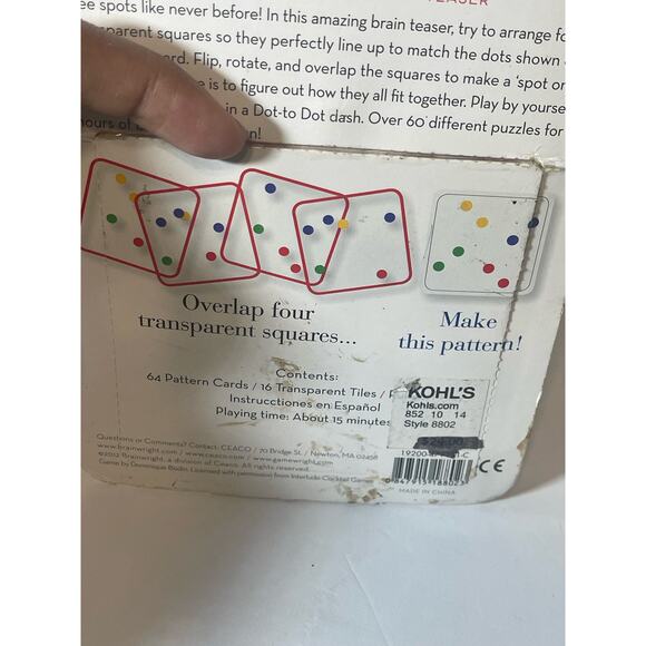 On The Dot Brain Teaser Game Brainwright Ages 10+ Dr. Toy Award - NWT - Picture 2 of 4